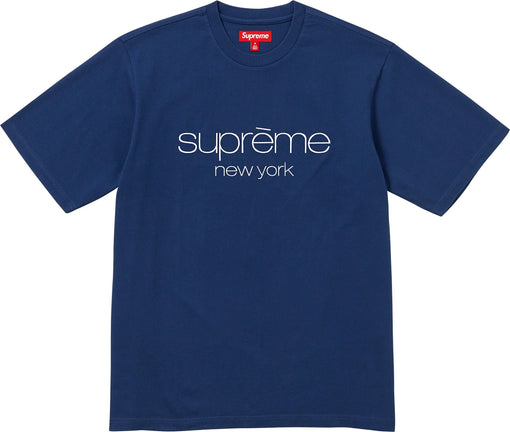 Camiseta Supreme "Classic Logo S S Top" Azul Marinho