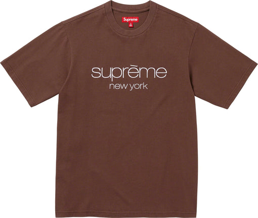 Camiseta Supreme "Classic Logo S S Top" Marrom