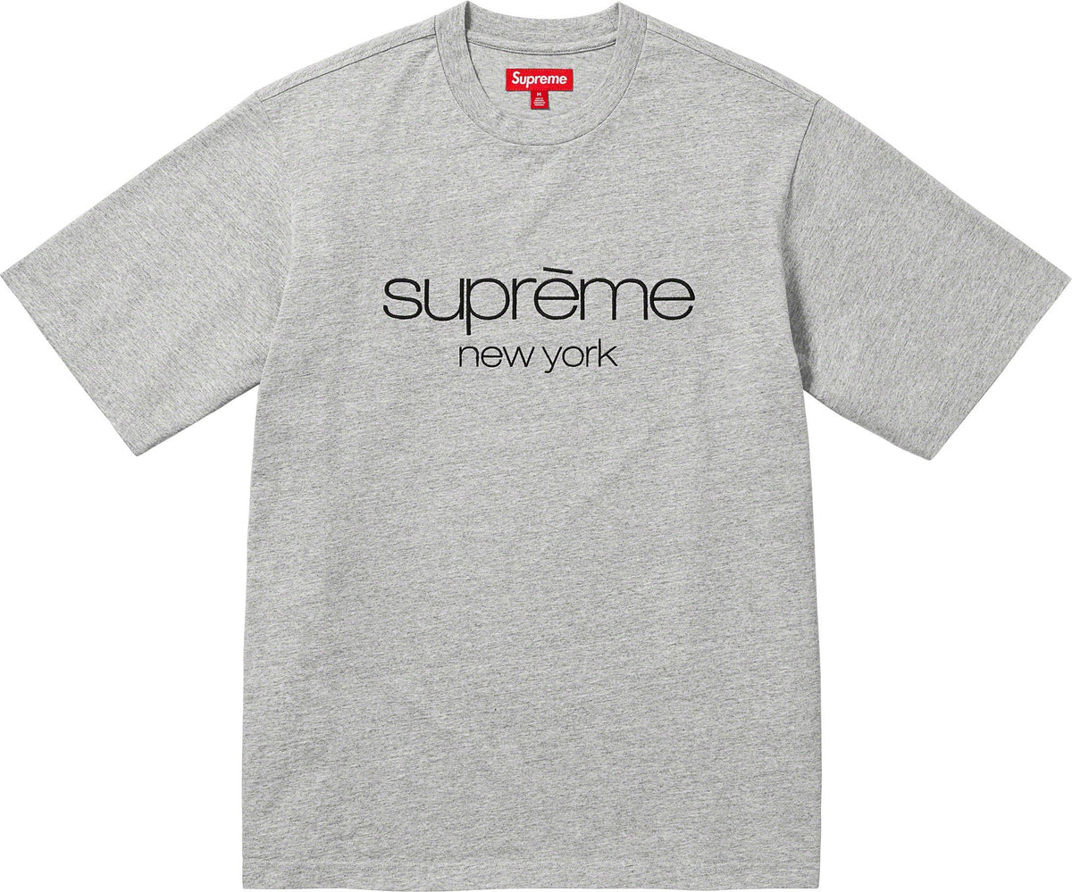Camiseta Supreme Classic Logo S/S Top "Heather Grey" Cinza