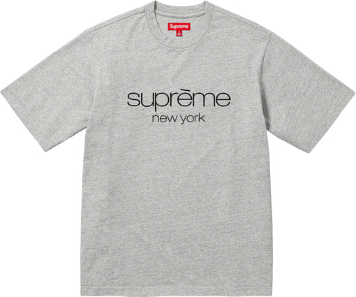 Camiseta Supreme Classic Logo S/S Top "Heather Grey" Cinza