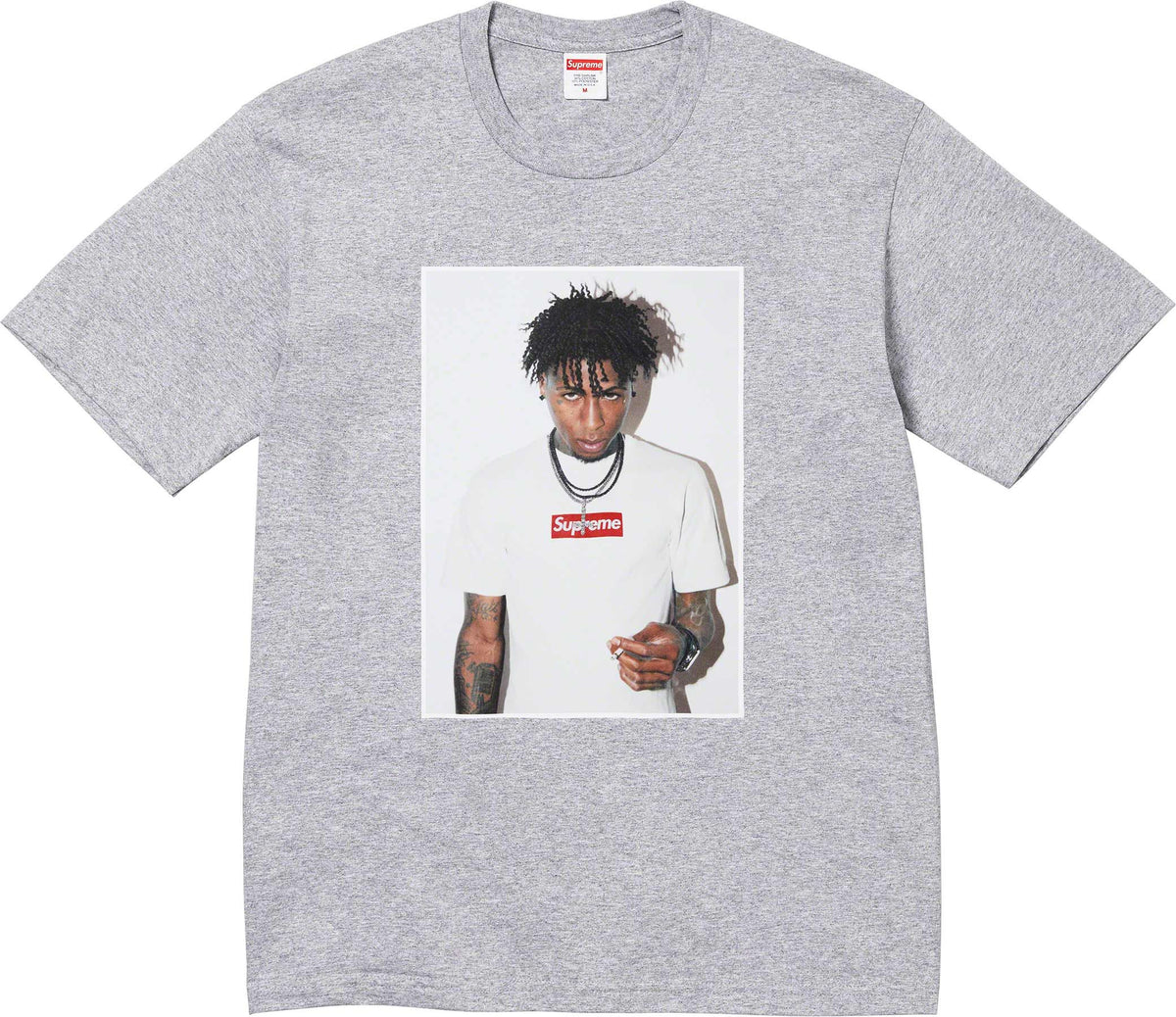 Camiseta Supreme NBA Youngboy "Heather Grey" Cinza