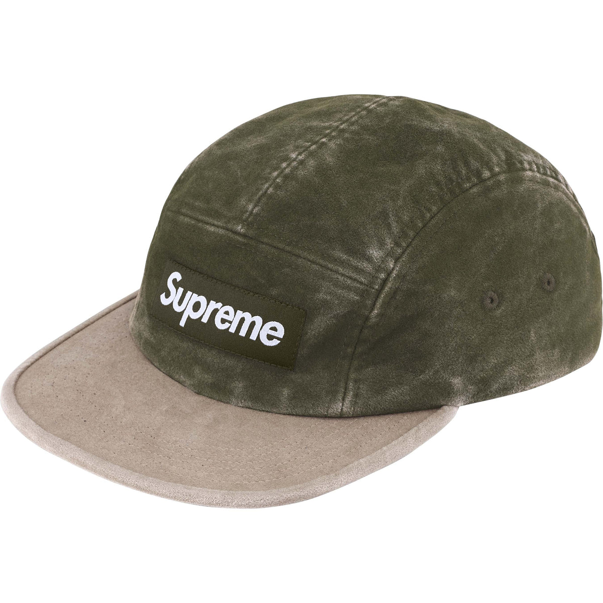 Boné Supreme 6-Panel Pigment Coated 2-Tone S Logo FW25 "Dark Olive" Verde