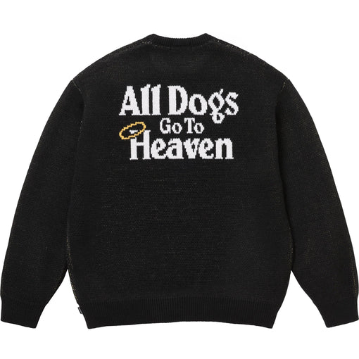 Suéter Supreme All Dogs Go To Heaven FW25 "Black" Preto