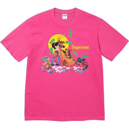 Camiseta Supreme All Dogs Go To Heaven FW25 "Pink" Rosa