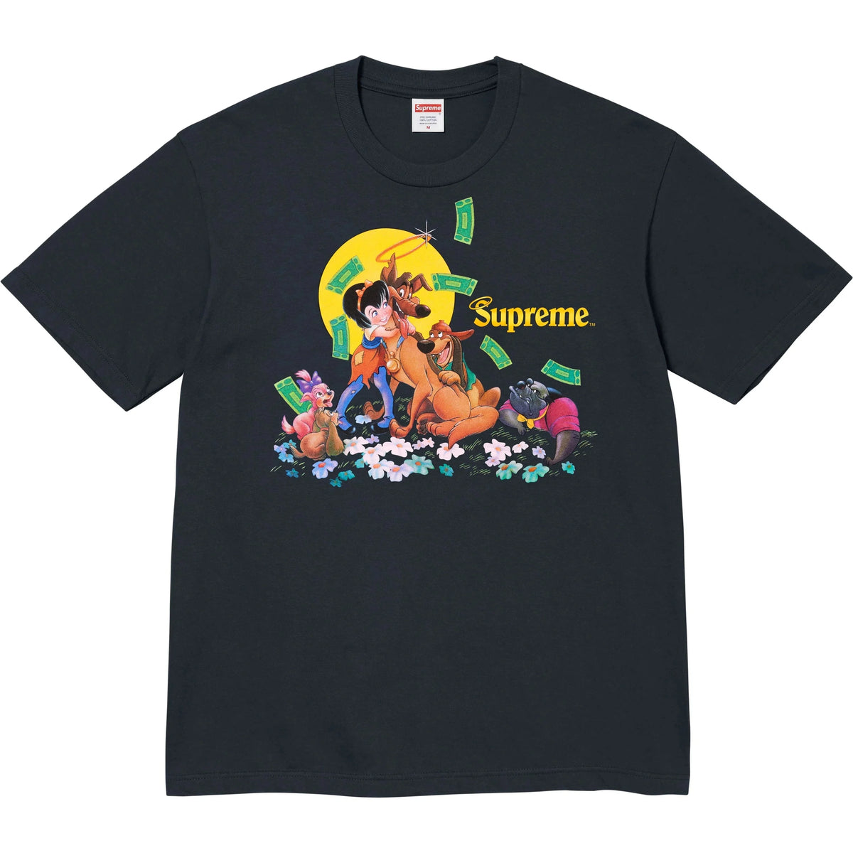 Camiseta Supreme All Dogs Go To Heaven FW25 "Navy" Azul Marinho