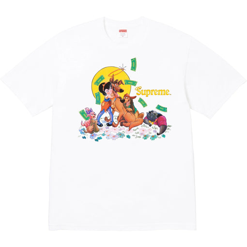 Camiseta Supreme All Dogs Go To Heaven FW25 "White" Branco