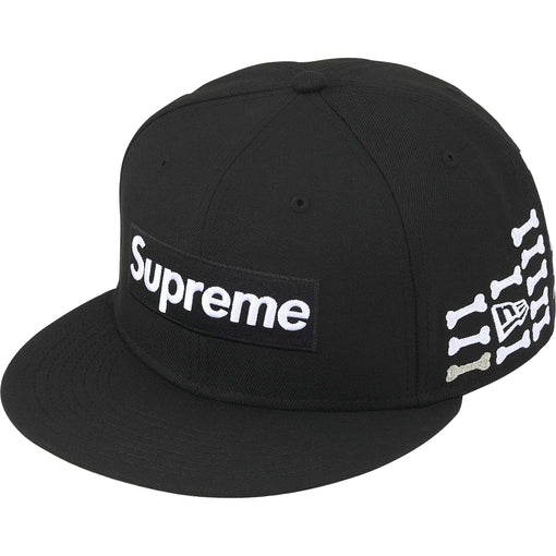 Boné Supreme x New Era Bones Box Logo "Black" Preto