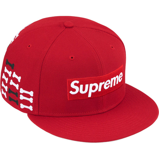 Boné Supreme x New Era Bones Box Logo "Red" Vermelho