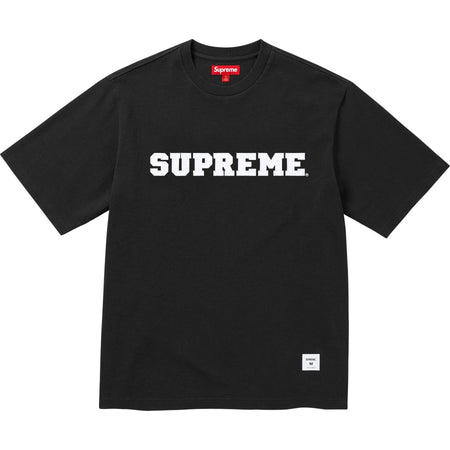 Camisa Supreme Collegiate Appliqué S/S Top FW25 "Black" Preto
