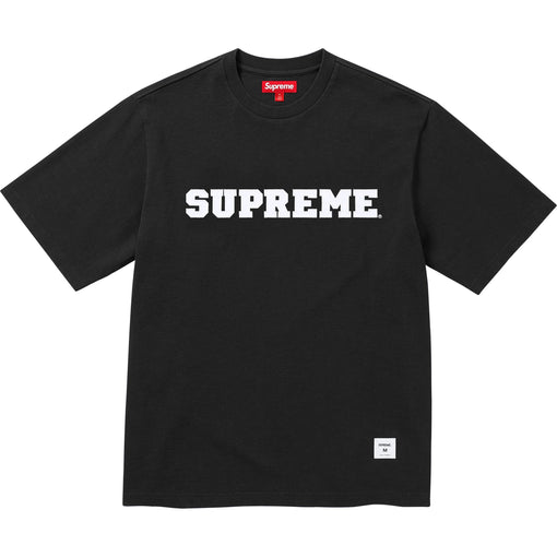 Camisa Supreme Collegiate Appliqué S/S Top FW25 "Black" Preto