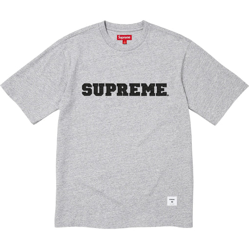 Camisa Supreme Collegiate Appliqué S/S Top FW25 "Heather Grey" Cinza