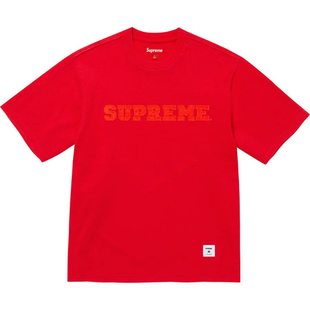 Camiseta Supreme Collegiate Appliqué S/S Top FW25 "Red" Vermelho