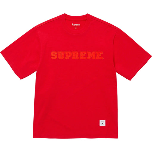 Camiseta Supreme Collegiate Appliqué S/S Top FW25 "Red" Vermelho