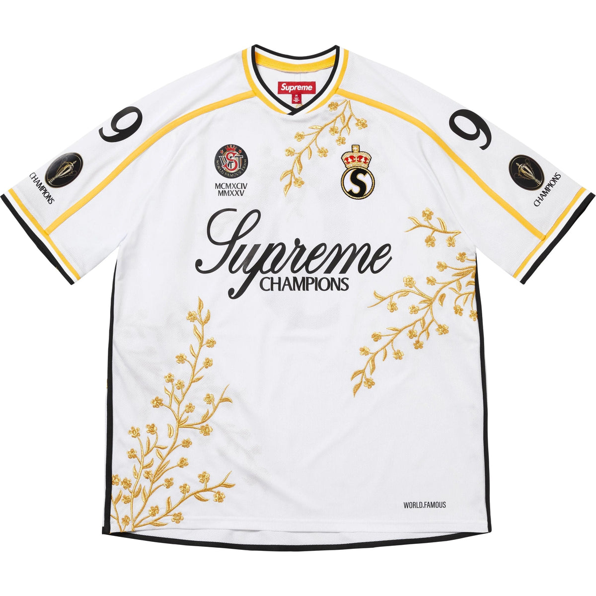 Camisa Supreme Jersey Floral Soccer FW25 "White" Branco