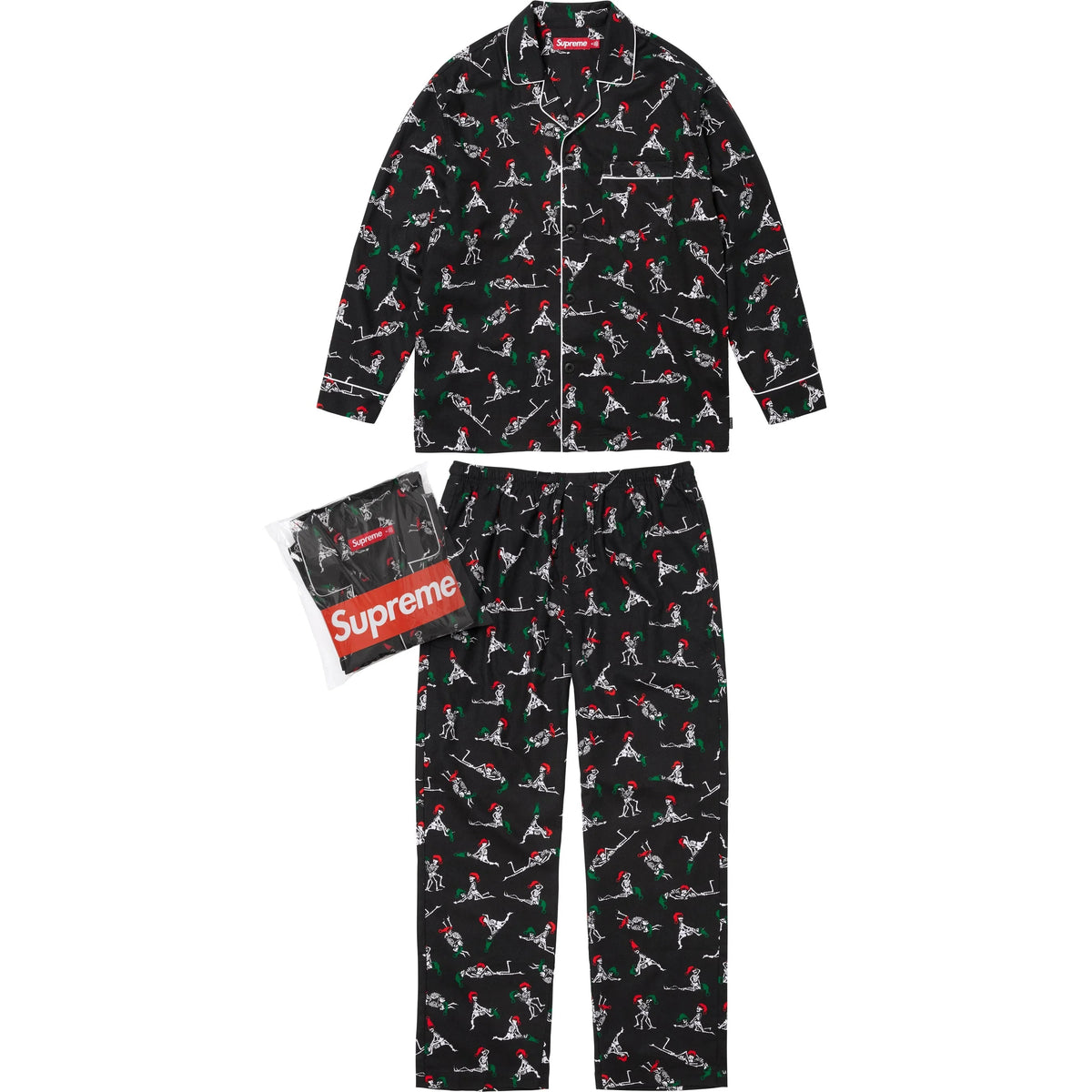Pijama Supreme Holiday Set FW25 "Black" Preto