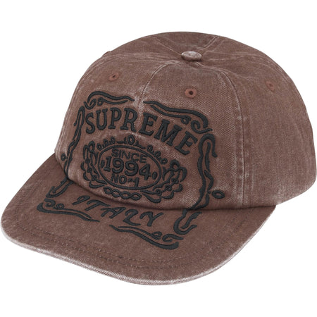 Boné Supreme 6-Panel Italy FW25 "Brown" Marrom