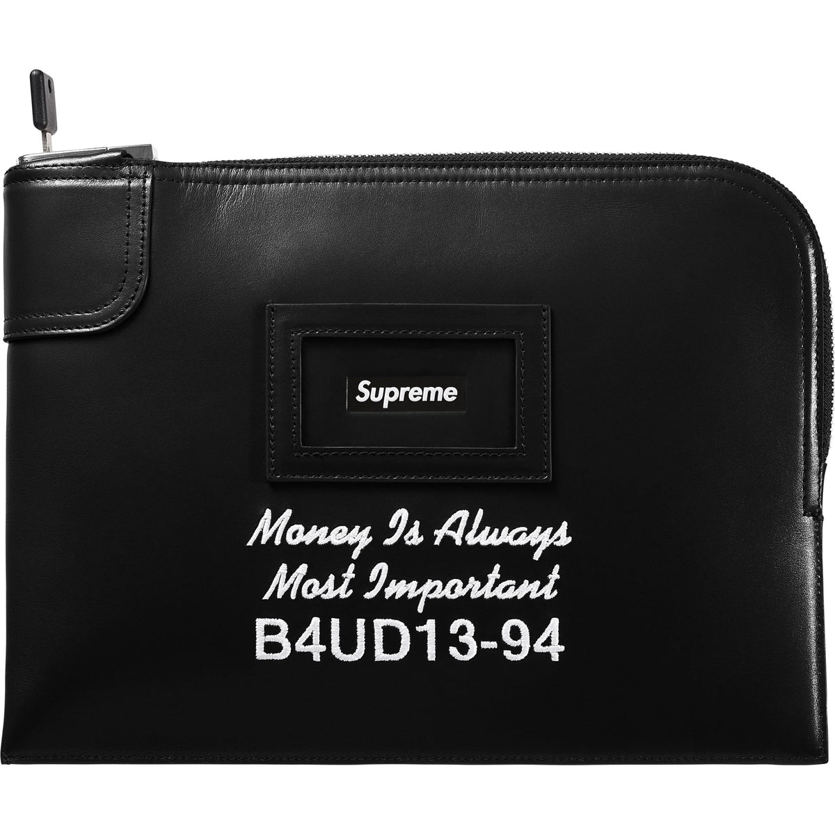 Bolsa Supreme Leather Money FW25 "Black" Preto