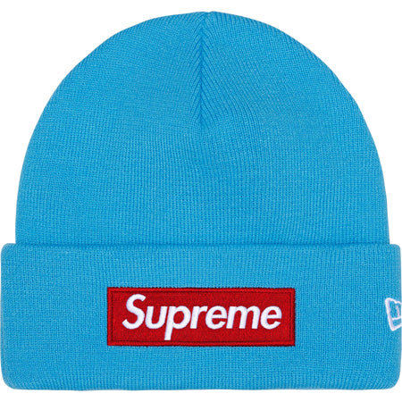 Touca Supreme x New Era Box Logo FW25 "Cyan" Azul