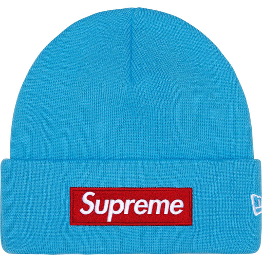 Touca Supreme x New Era Box Logo FW25 "Cyan" Azul