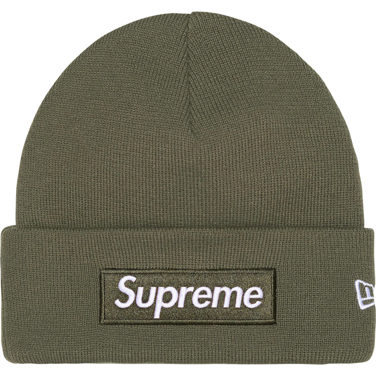 Touca Supreme x New Era Box Logo FW25 "Light Olive" Verde