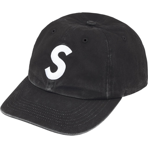 Boné Supreme 6-Panel Pigment Coated 2-Tone S Logo FW25 "Black" Preto
