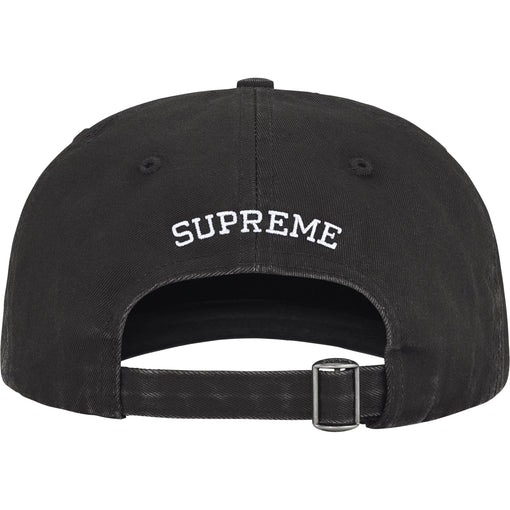 Boné Supreme 6-Panel Pigment Coated 2-Tone S Logo FW25 "Black" Preto