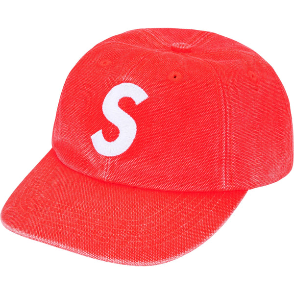 Boné Supreme Pigment Coated Canvas S Logo 6-Panel FW25 