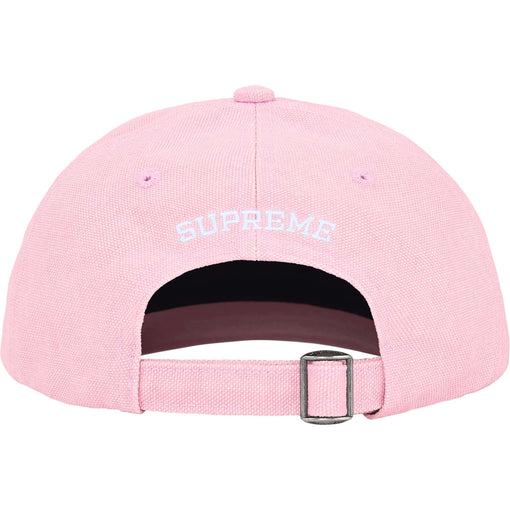 Boné Supreme 6-Panel Pigment Coated Canvas S Logo FW25 " Light Pink" Rosa