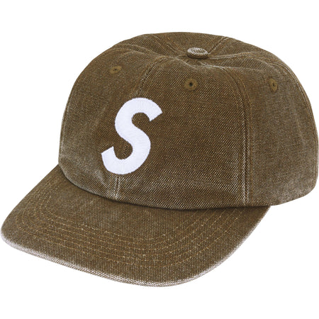 Boné Supreme Pigment Coated Canvas S Logo 6-Panel FW25 "Olive" Verde