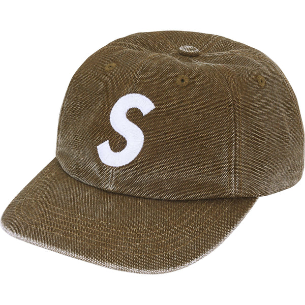 Boné Supreme Pigment Coated Canvas S Logo 6-Panel FW25 