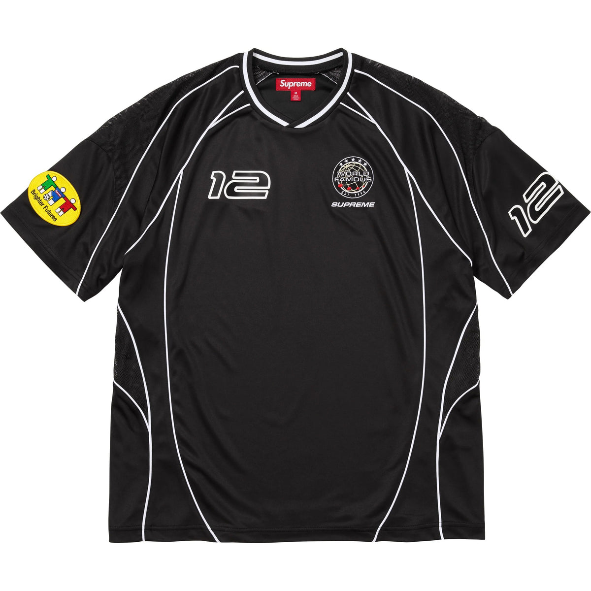 Camisa Jersey Supreme Piping Soccer FW25 "Black" Preto