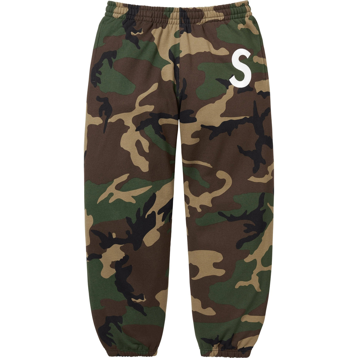 Calça Supreme S Logo Sweatpant FW25 "Woodland Camo" Verde