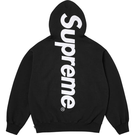 Moletom Supreme Satin Appliqué Hooded Sweatshirt FW25 "Black" Preto