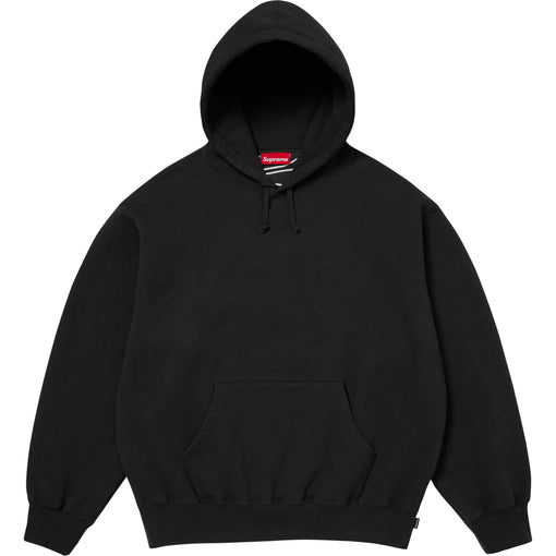 Moletom Supreme Satin Appliqué Hooded Sweatshirt FW25 "Black" Preto