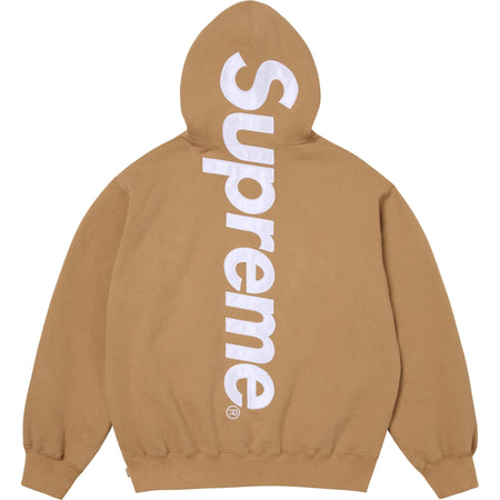 Moletom Supreme Satin Appliqué Hooded Sweatshirt FW25 "Khaki" Bege