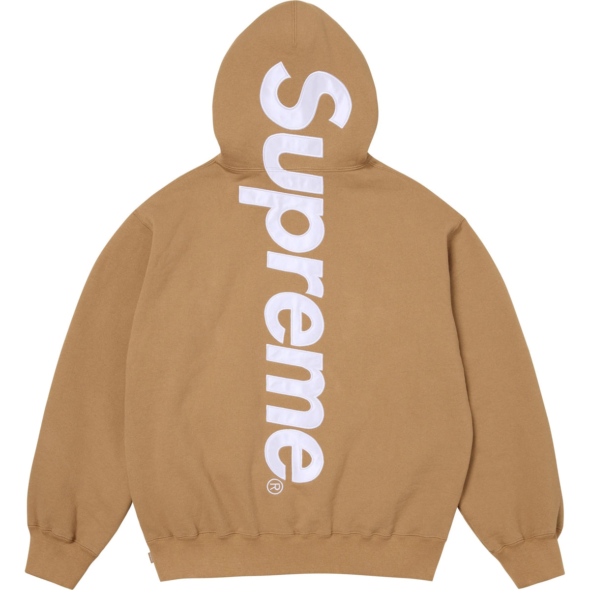 Moletom Supreme Satin Appliqué Hooded Sweatshirt FW25 "Khaki" Bege