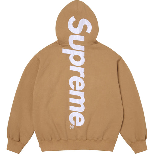 Moletom Supreme Satin Appliqué Hooded Sweatshirt FW25 "Khaki" Bege