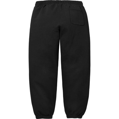 Calça Supreme Satin Appliqué Sweatpant FW25 "Black" Preto