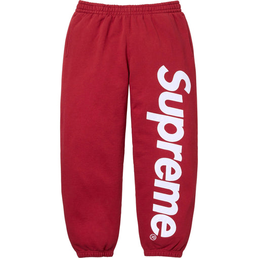 Calça Supreme Satin Appliqué Sweatpant FW25 "Red" Vermelho