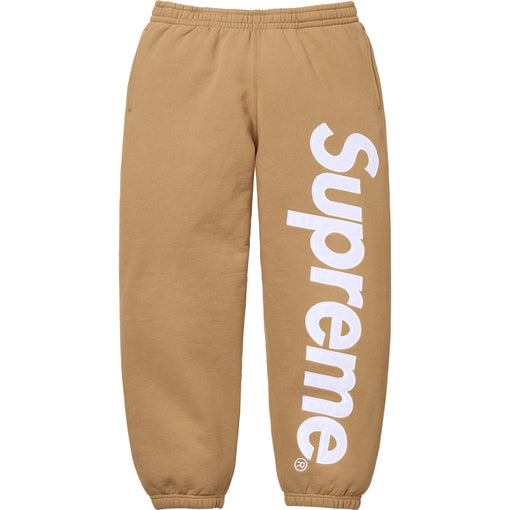 Calça Supreme Satin Appliqué Sweatpant FW25 "Khaki" Bege