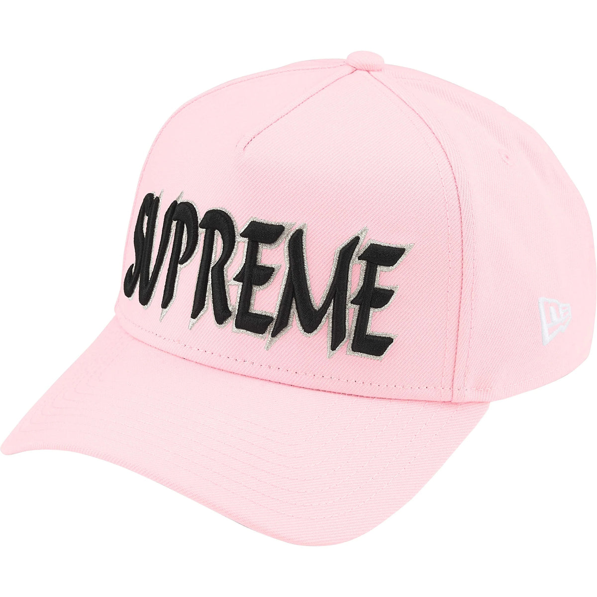 Boné Supreme Sharp Spellout Adjustable New Era FW25 "Light Pink" Rosa