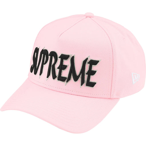 Boné Supreme Sharp Spellout Adjustable New Era FW25 "Light Pink" Rosa