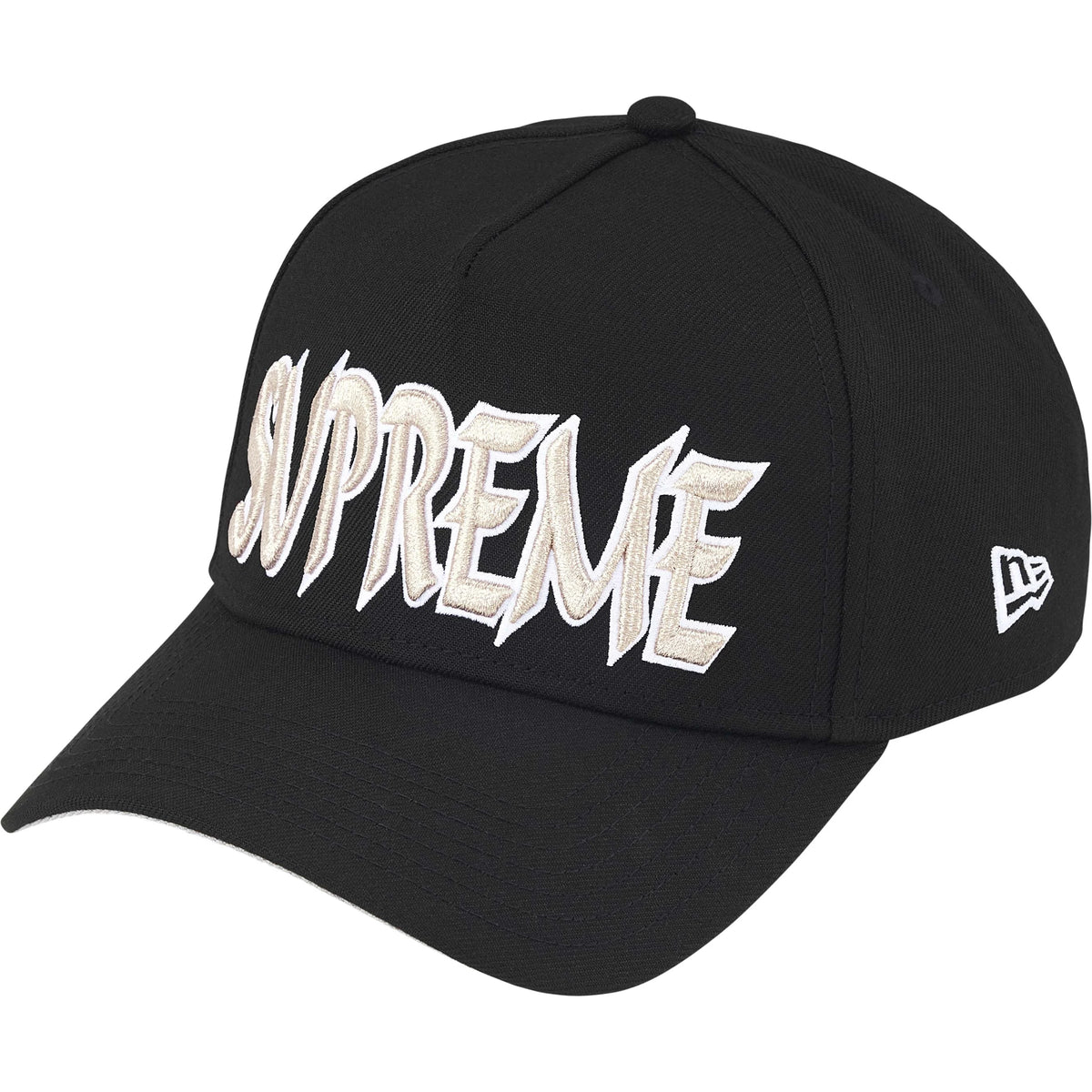 Boné Supreme Sharp Spellout Adjustable New Era FW25 "Black" Preto