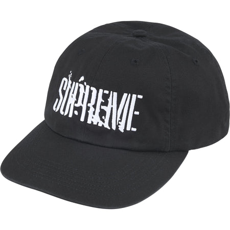 Boné Supreme 6-Panel Splatter FW25 "Black" Preto