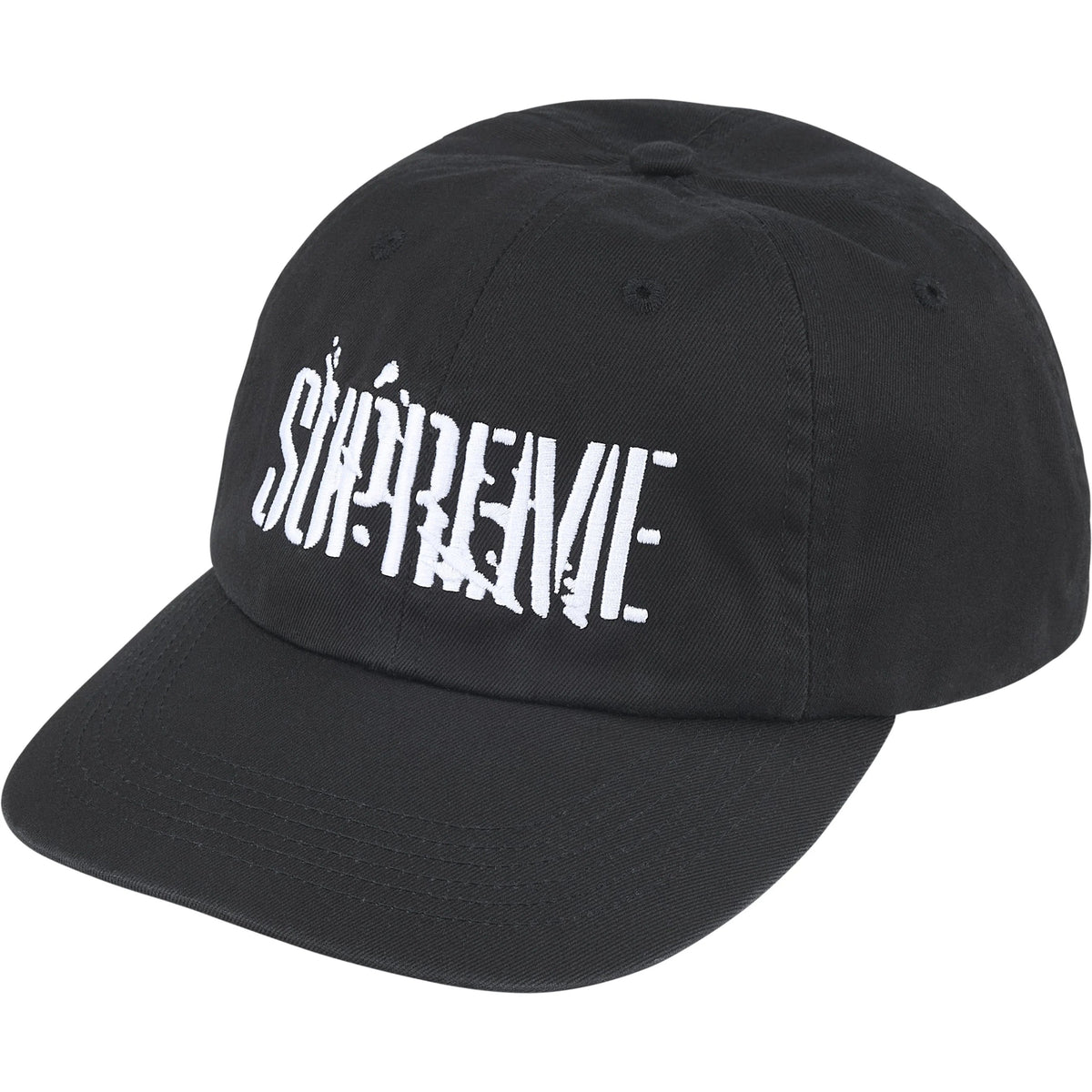 Boné Supreme 6-Panel Splatter FW25 "Black" Preto