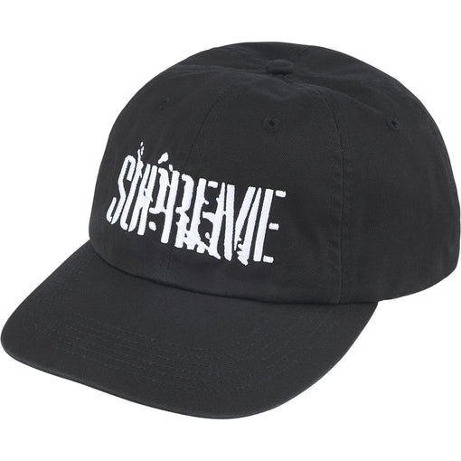 Boné Supreme 6-Panel Splatter FW25 "Black" Preto