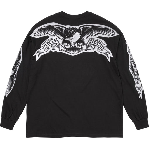 Camiseta Manga Longa Supreme x ANTIHERO Eagle FW25 "Black" Preto