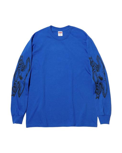 Camiseta Manga Longa Supreme x ANTIHERO Eagle FW25 "Blue" Azul