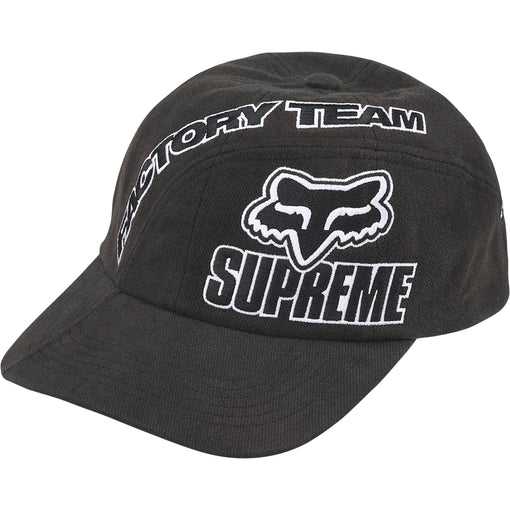 Boné Supreme x Fox Racing 6-Panel  FW25 "Black" Preto