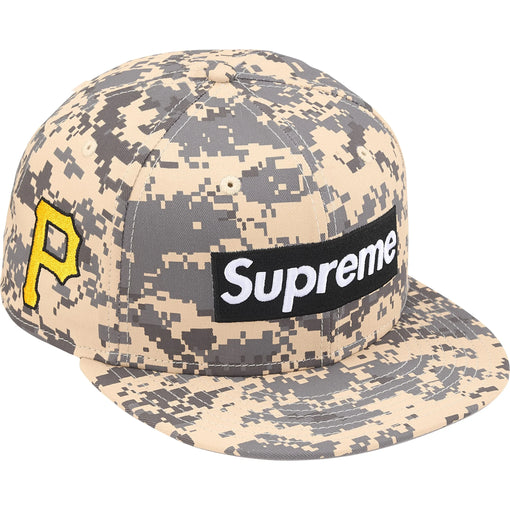 Boné Supreme x New Era x MLB Teams Box Logo FW25 "Digi Camo - Pittsburgh Pirates" Bege